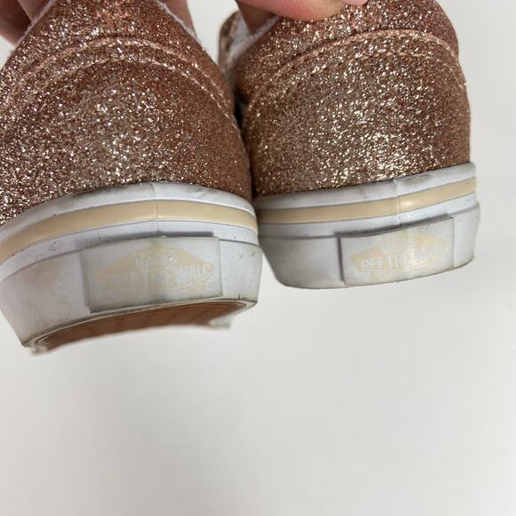 Vans Toddler Girls Glitter Hook and Loop Sneakers Size 6 Toddlers - Picture 7 of 8
